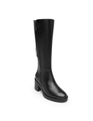Bota abajo de la rodilla Flexi de piel para mujer
