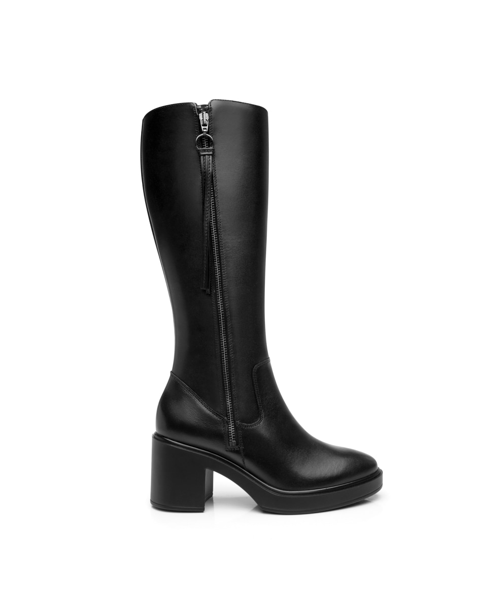 Bota abajo de la rodilla Flexi de piel para mujer