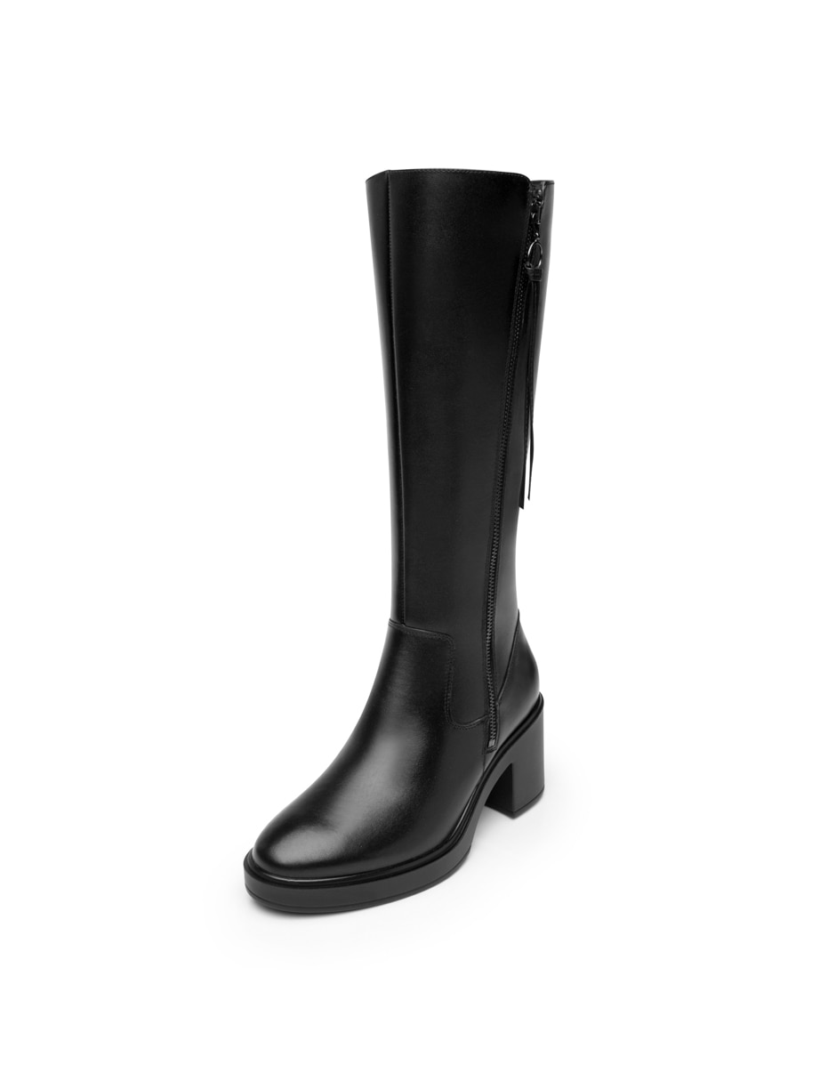 Bota abajo de la rodilla Flexi de piel para mujer