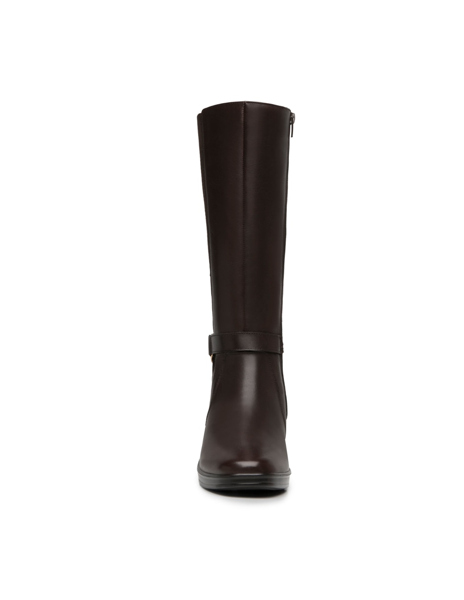 Bota abajo de la rodilla Flexi de piel para mujer