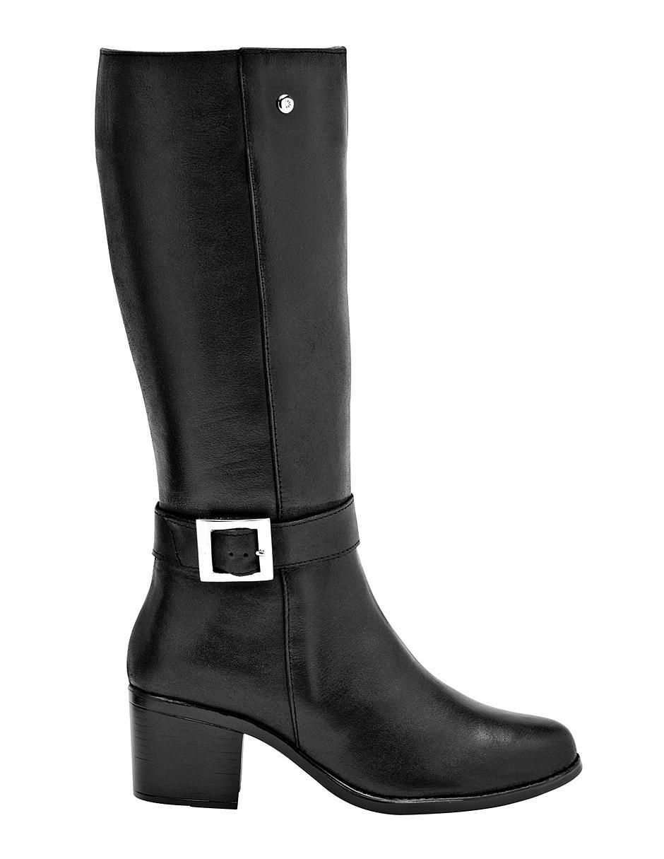 Bota abajo de la rodilla Moramora de piel para mujer