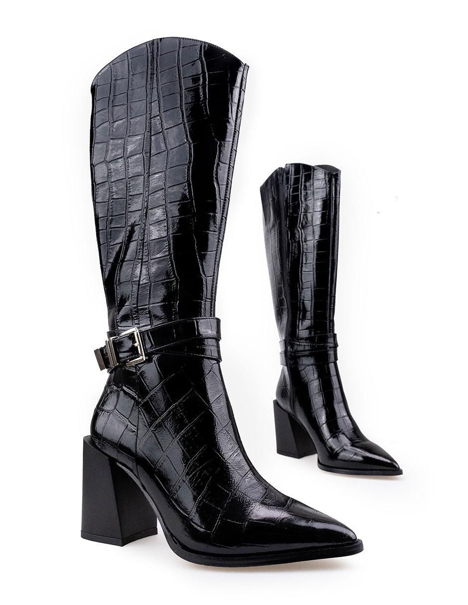 Bota rodilla Davenia de piel para mujer