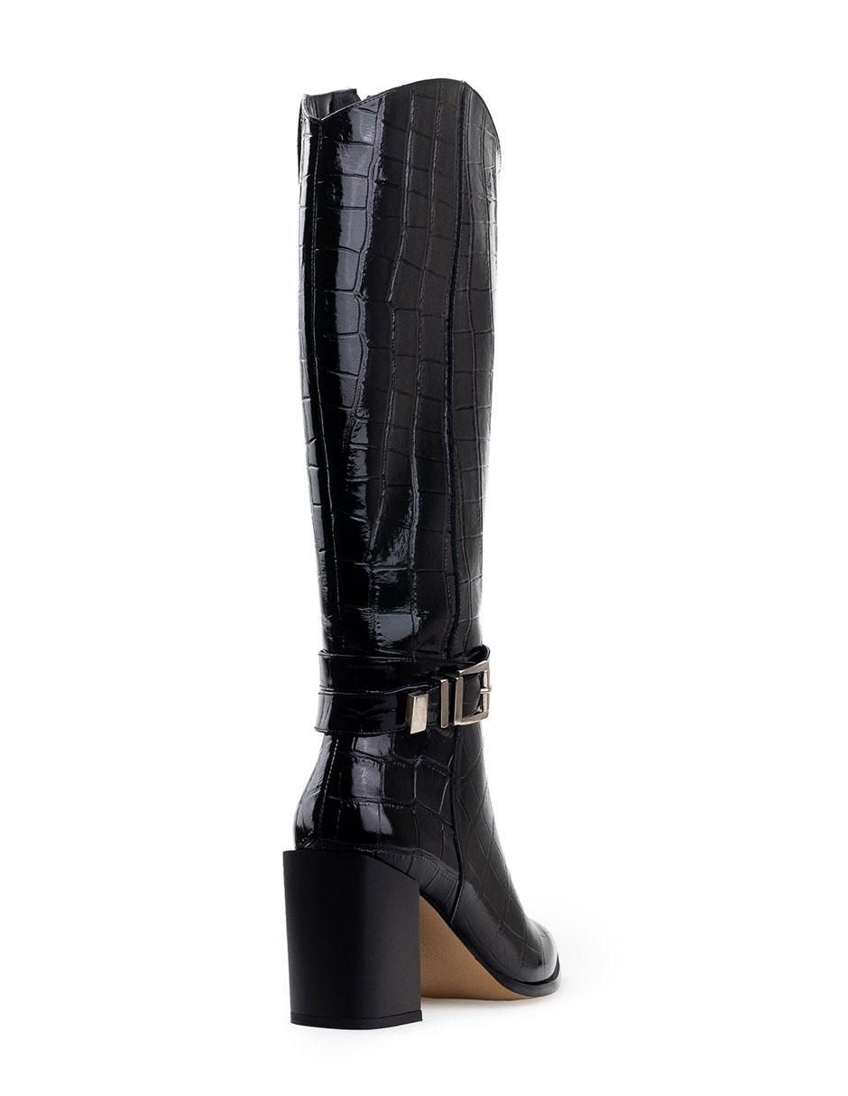 Bota rodilla Davenia de piel para mujer