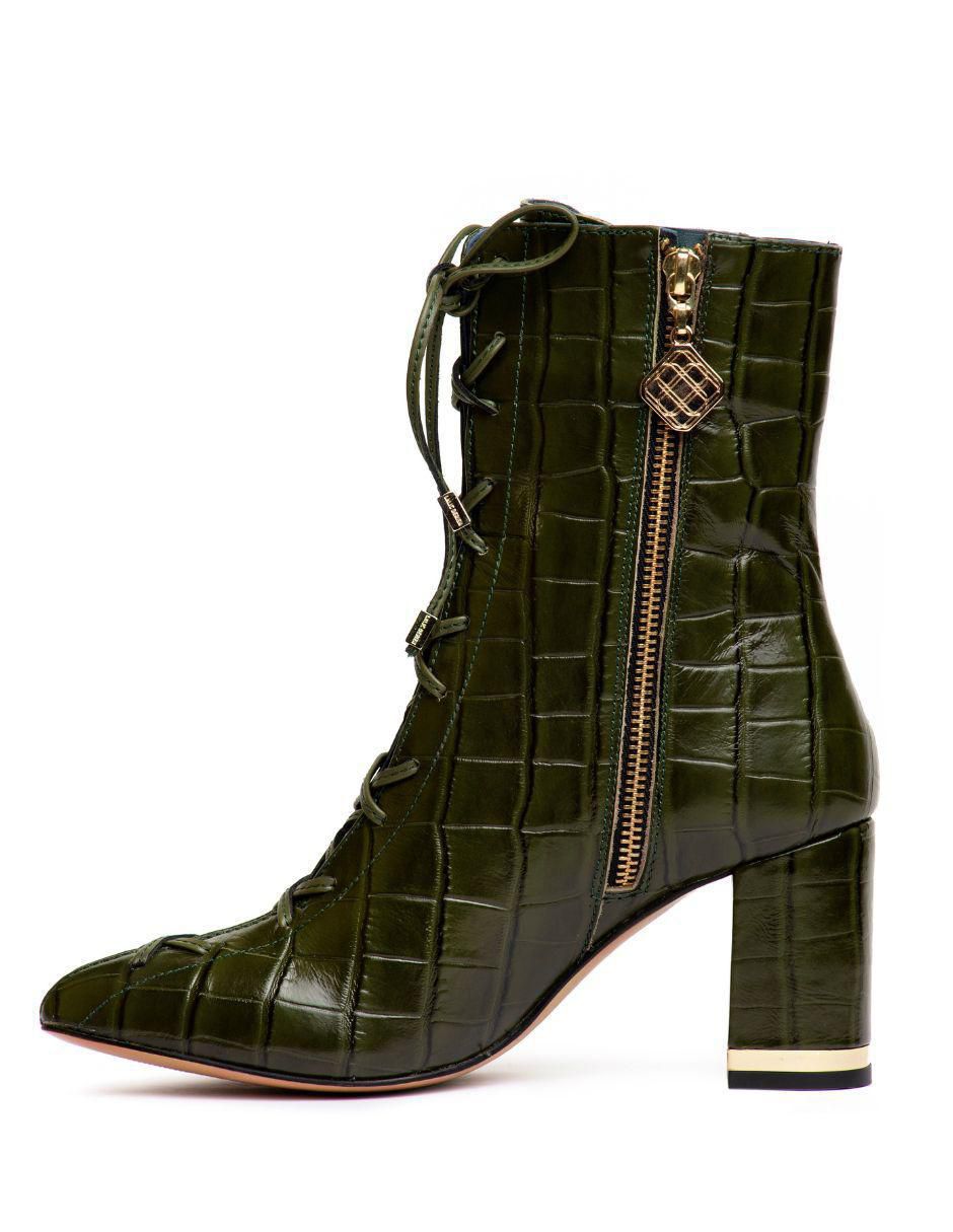 Bota al tobillo de piel para mujer 4