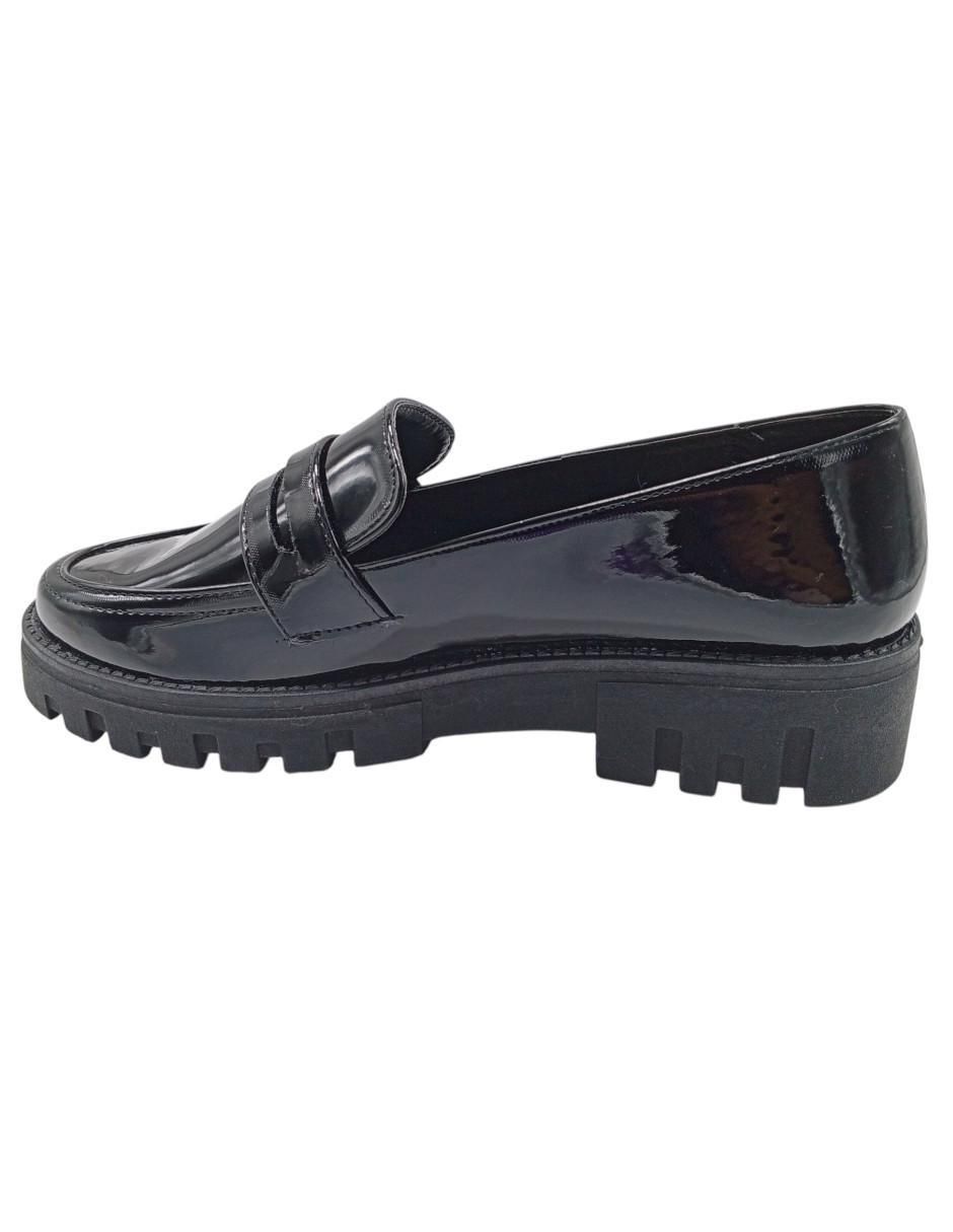 Mocasín Zocalo de charol para mujer