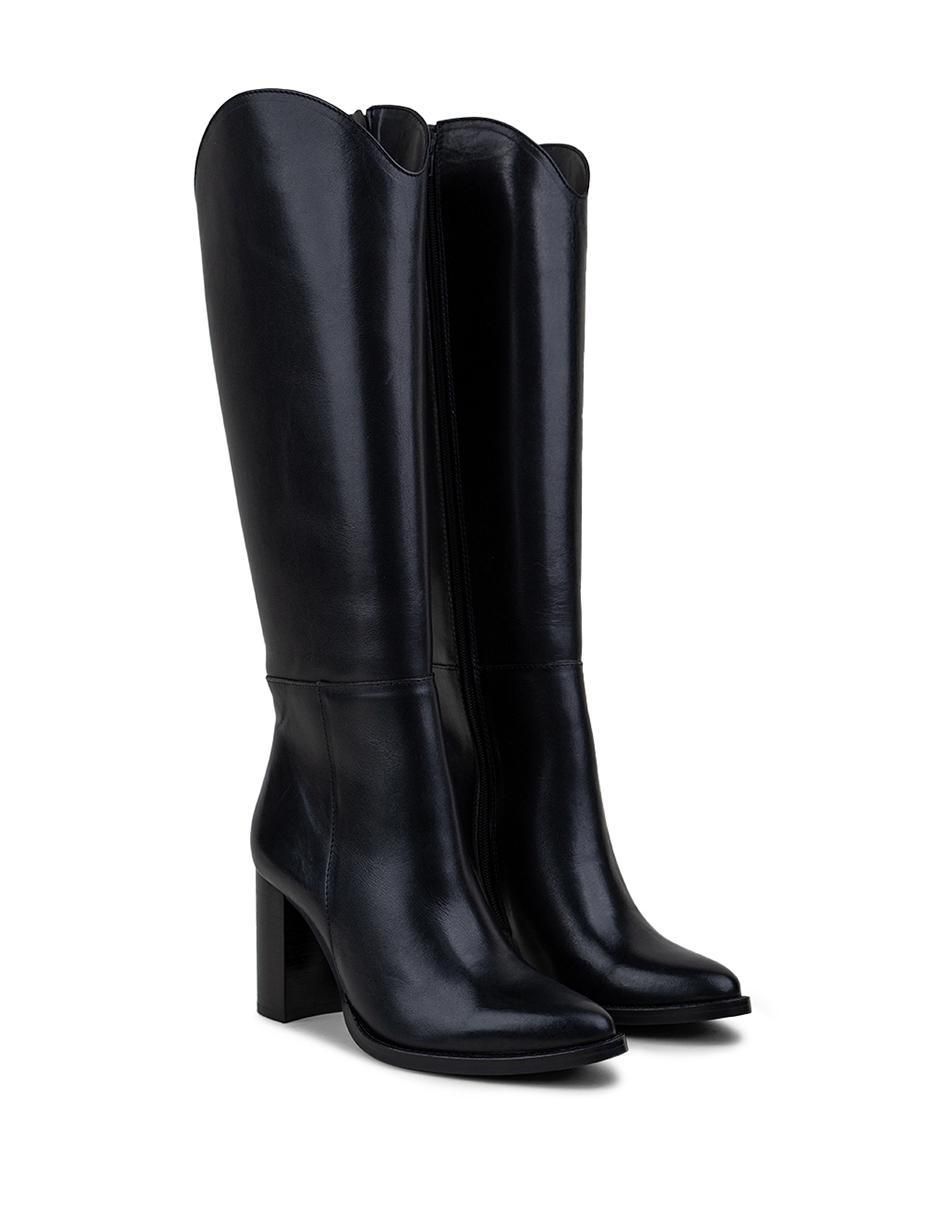 Bota abajo de la rodilla de piel para mujer 3