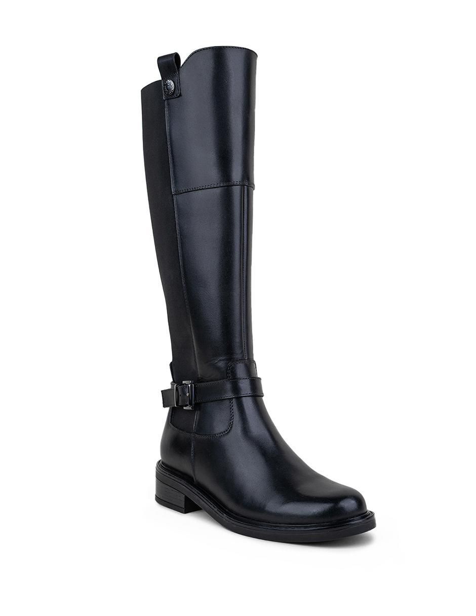 Bota abajo de la rodilla gillio de piel para mujer