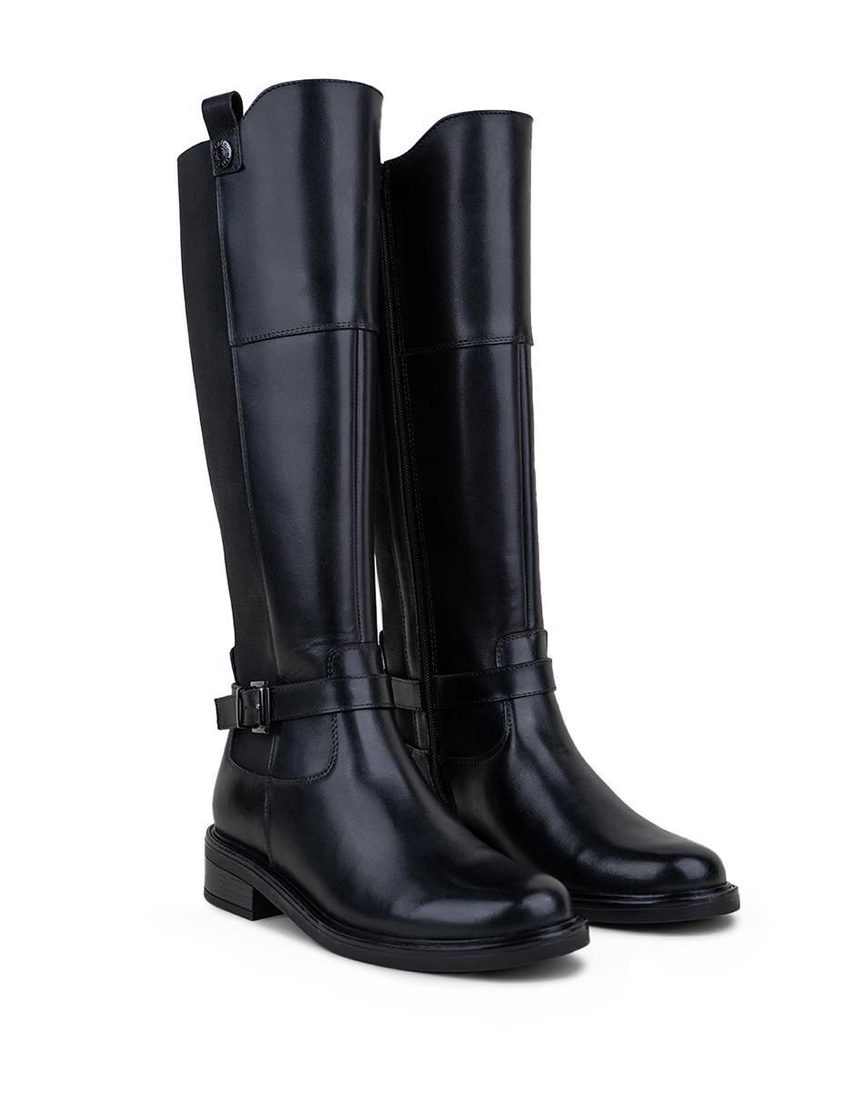 Bota abajo de la rodilla gillio de piel para mujer
