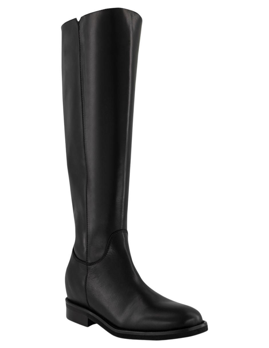 Bota abajo de la rodilla de piel para mujer