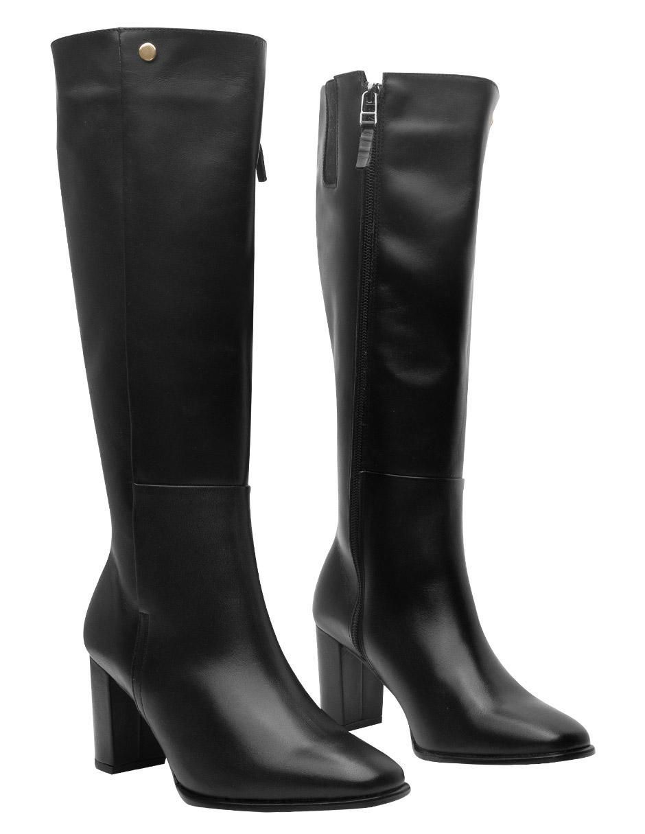 Bota abajo de la rodilla de piel para mujer 4