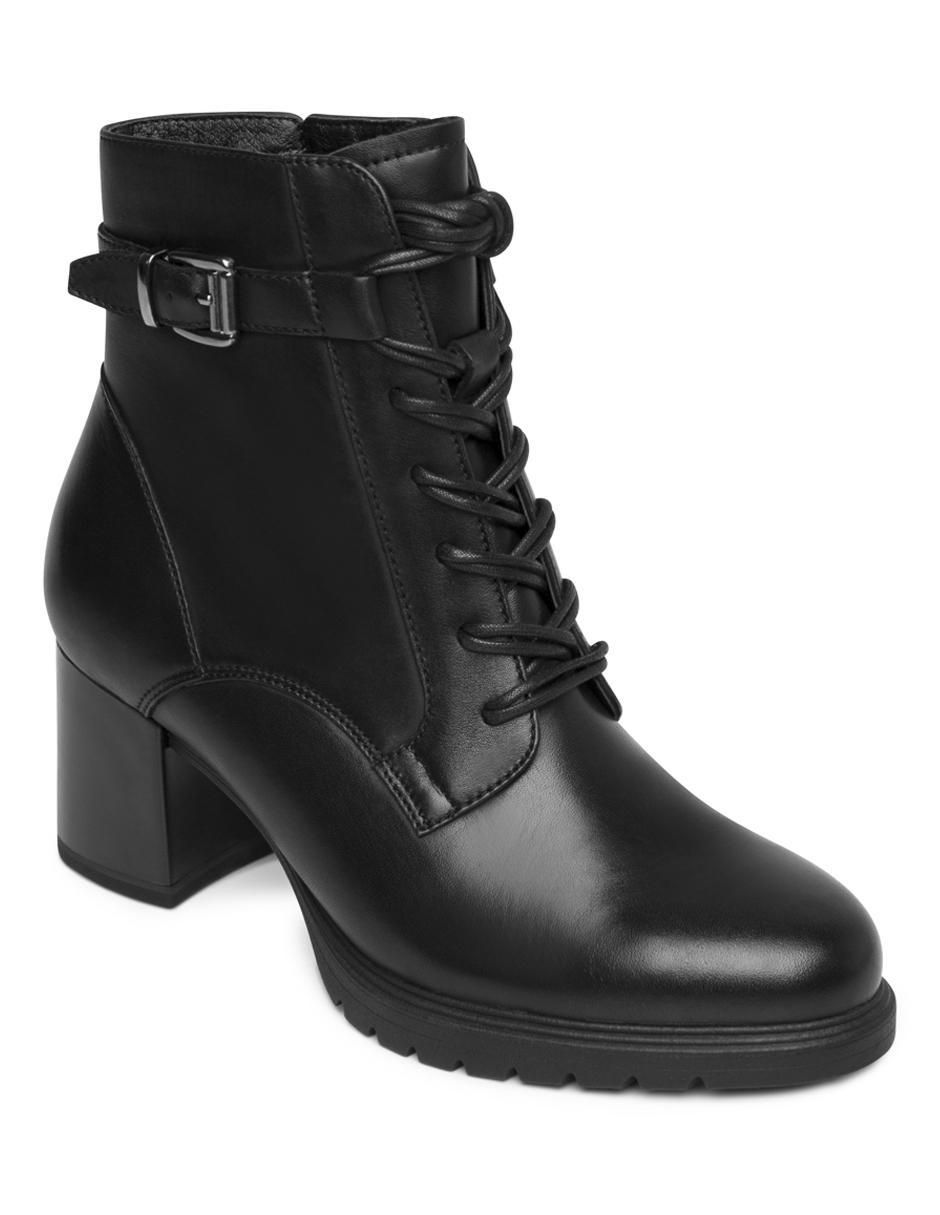 Bota arriba del tobillo de piel para mujer Bota arriba del tobillo de piel para mujer