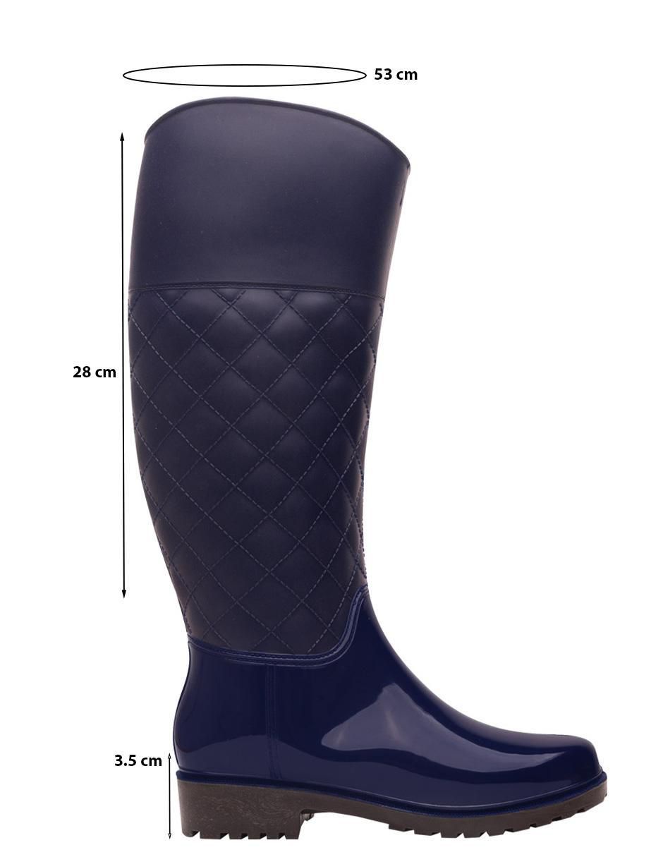 Bota para lluvia abajo de la rodilla para mujer 5