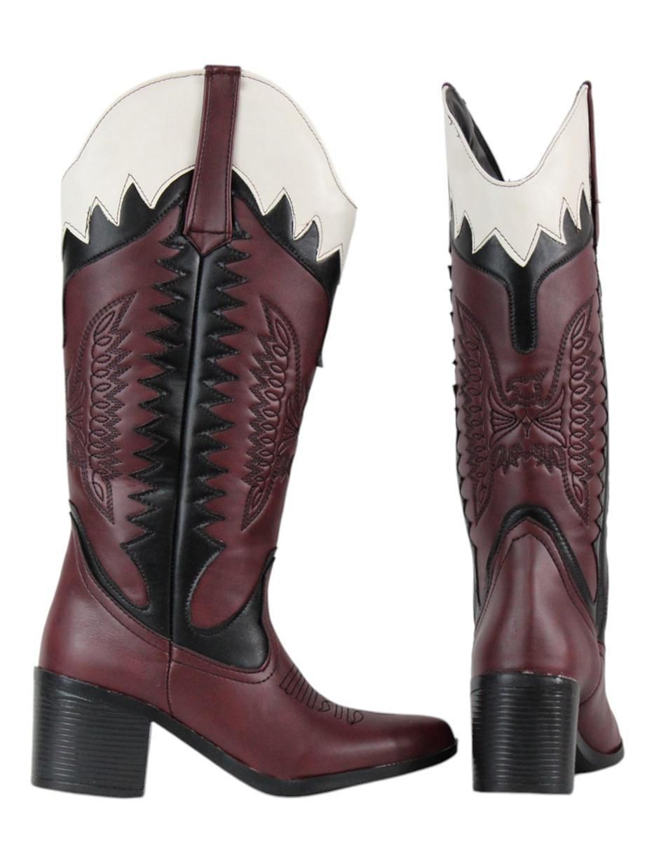 Bota cowboy abajo de la rodilla Kuali Shoes para mujer