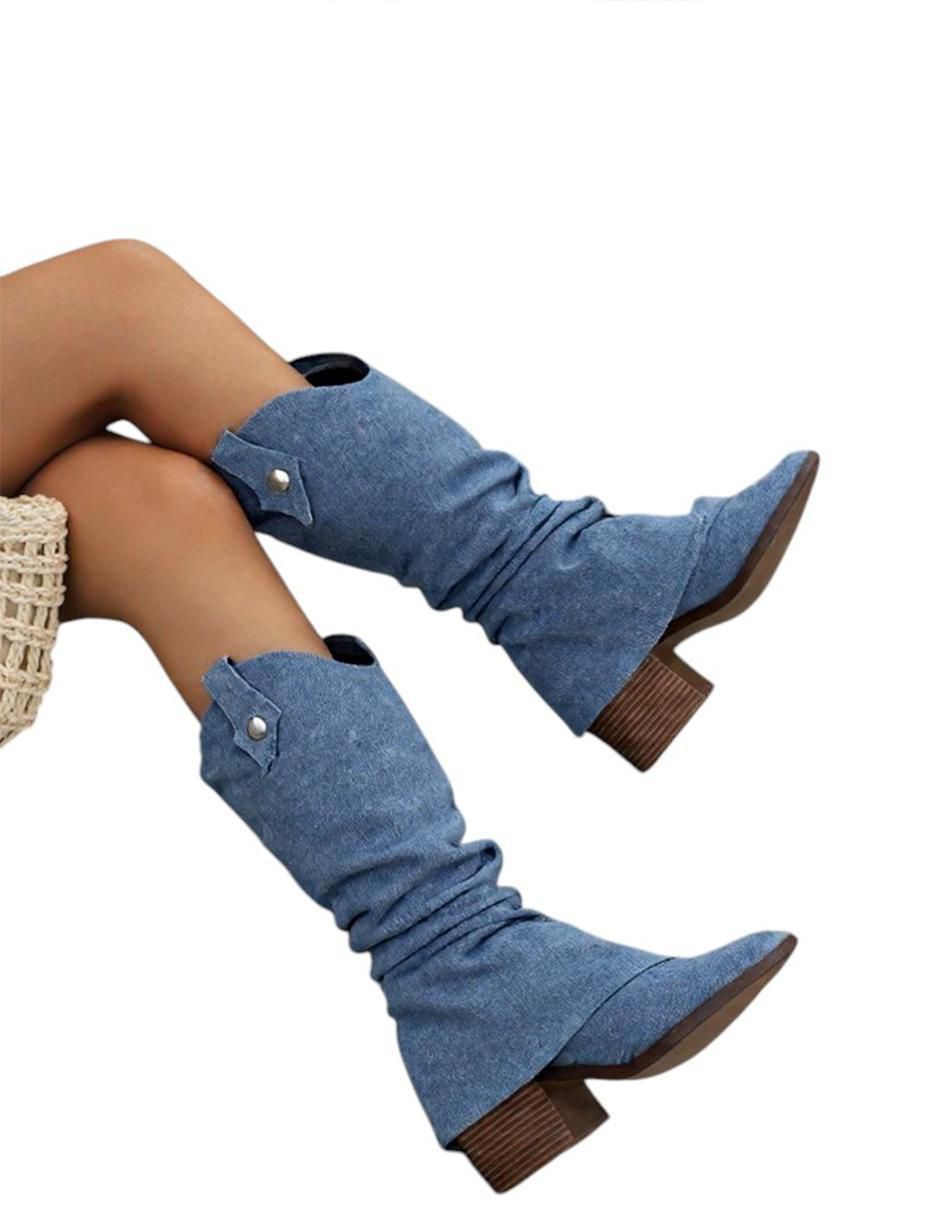 Bota cowboy abajo de la rodilla para mujer 7