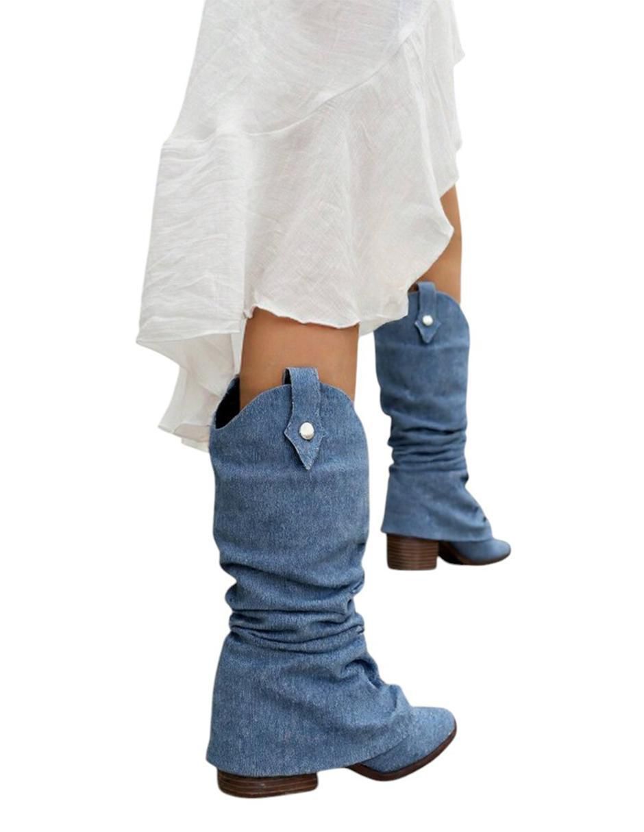 Bota cowboy abajo de la rodilla para mujer 9
