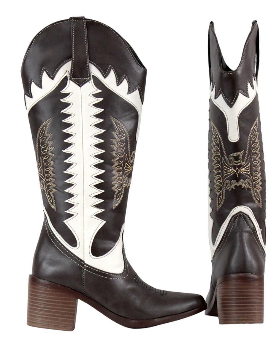 Bota cowboy abajo de la rodilla Kuali Shoes para mujer