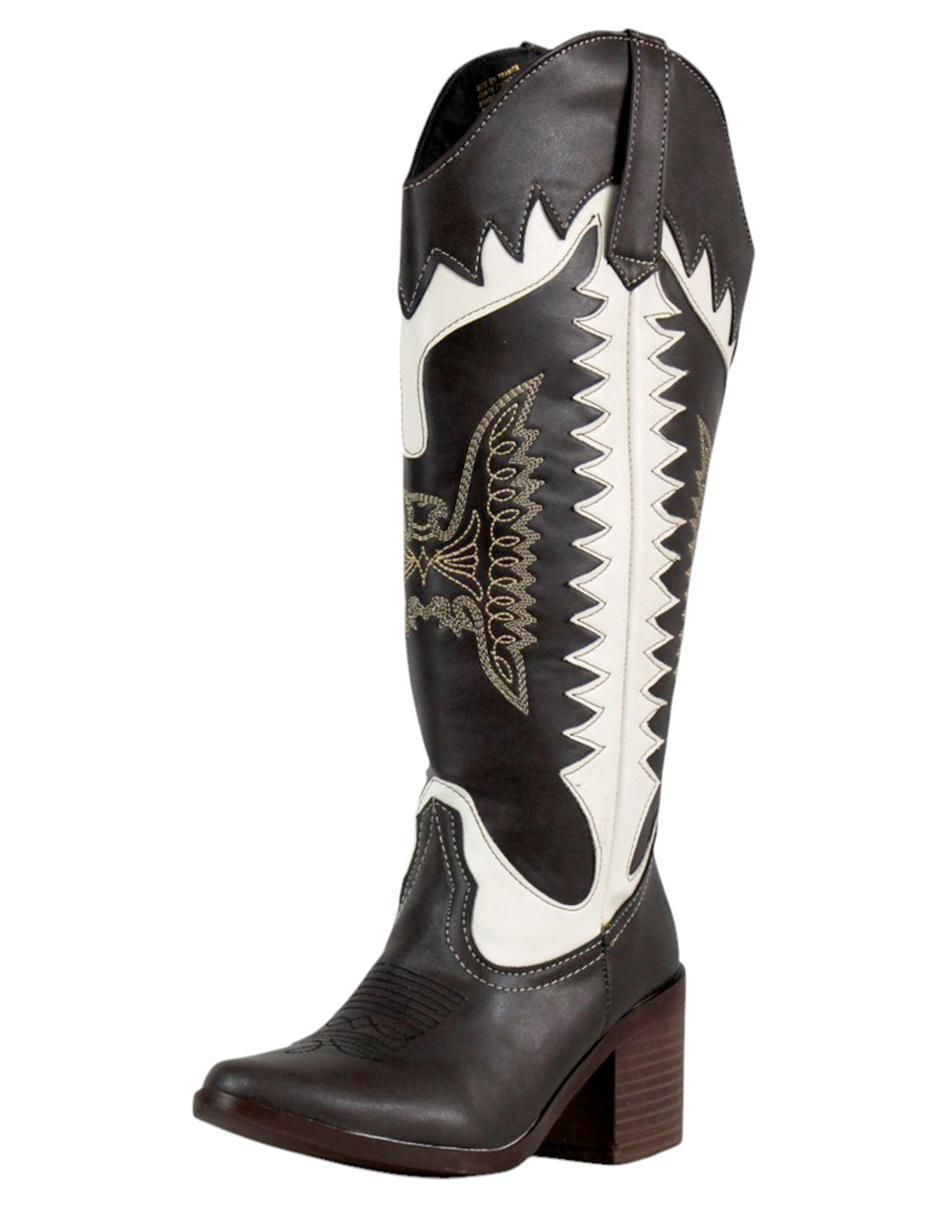 Bota cowboy abajo de la rodilla Kuali Shoes para mujer