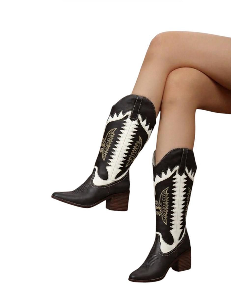 Bota cowboy abajo de la rodilla Kuali Shoes para mujer