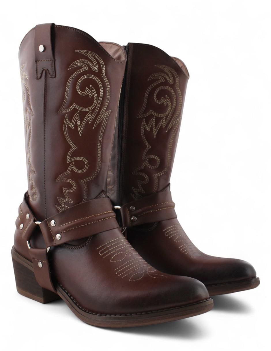 Bota cowboy abajo de la rodilla Hamilton Footwear de piel para mujer
