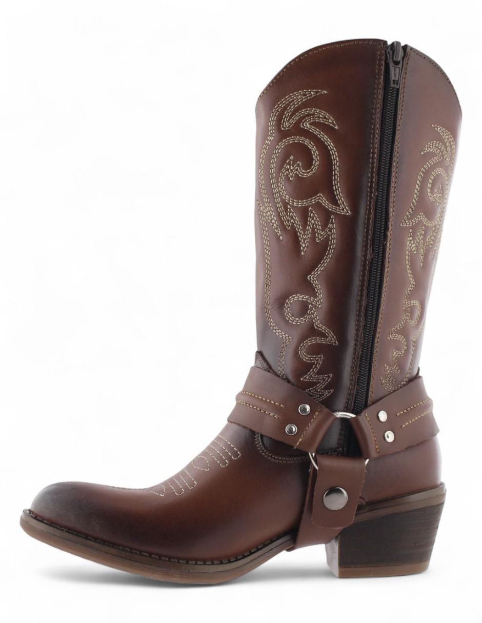 Bota cowboy abajo de la rodilla Hamilton Footwear de piel para mujer