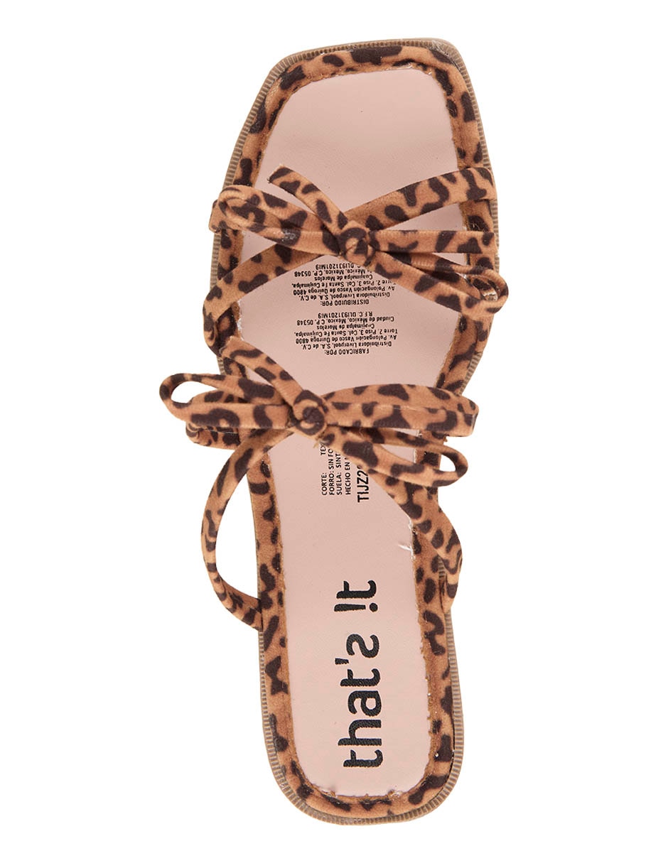 Sandalia that's it animal print para mujer
