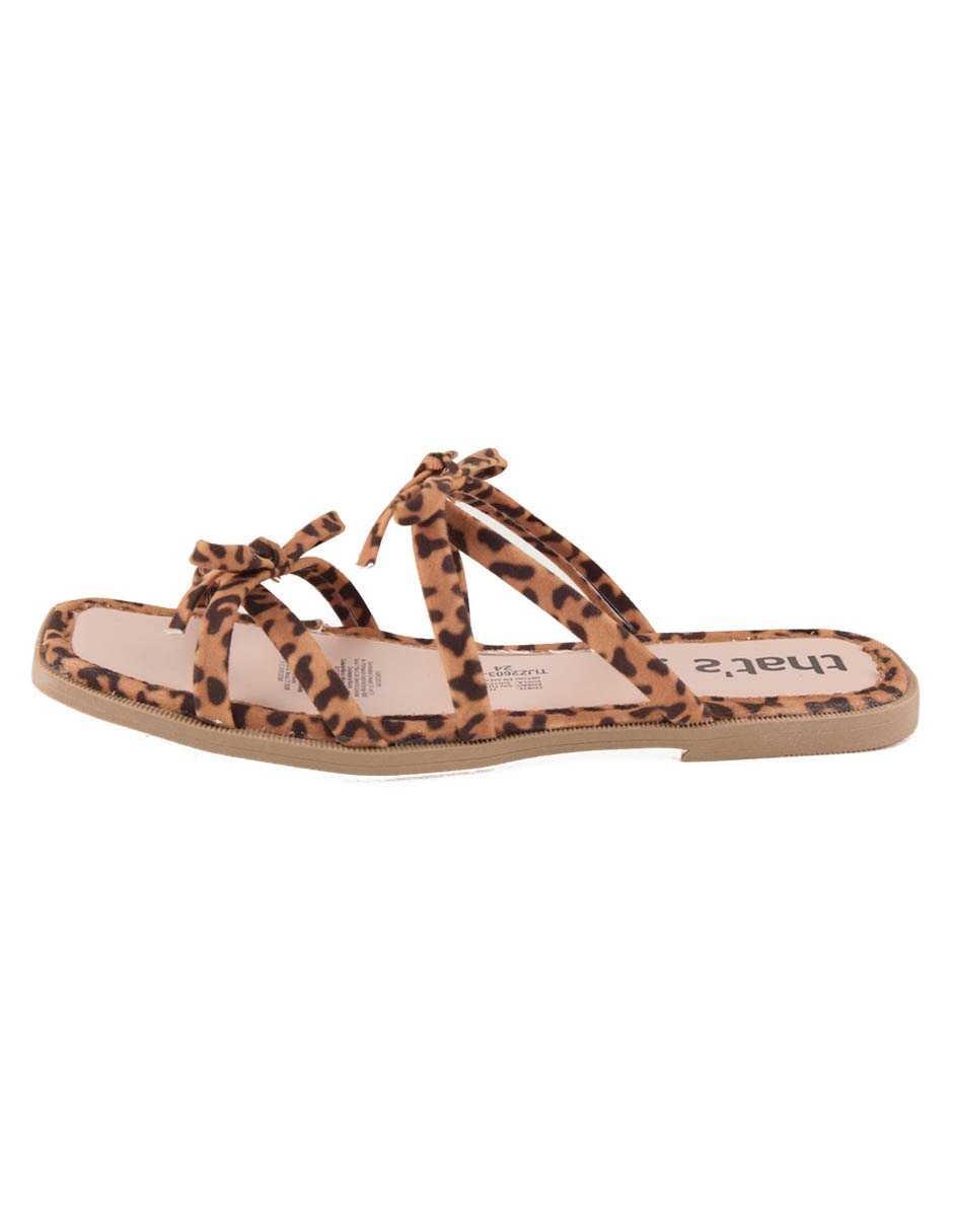 Sandalia animal print para mujer