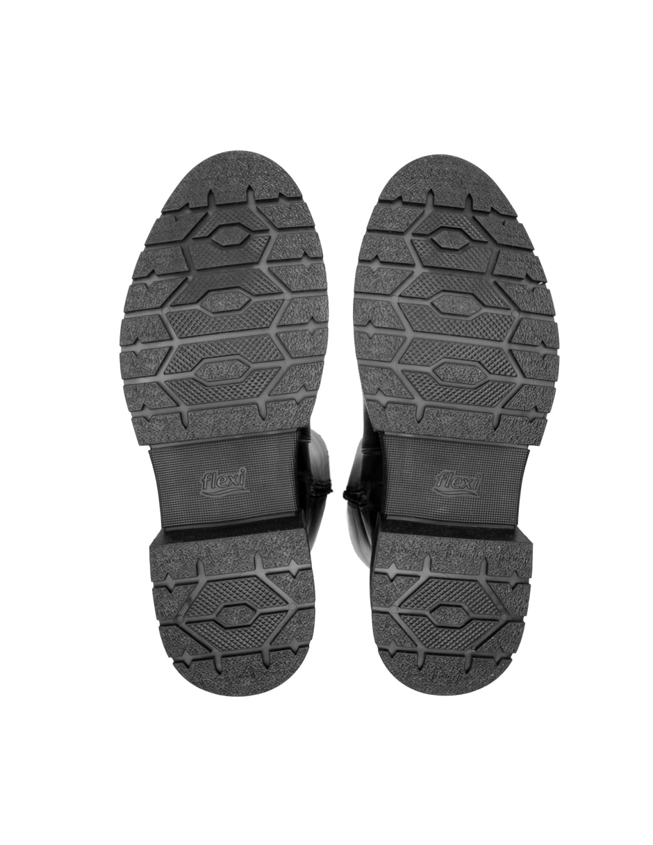 Bota abajo de la rodilla Flexi casual de piel para mujer