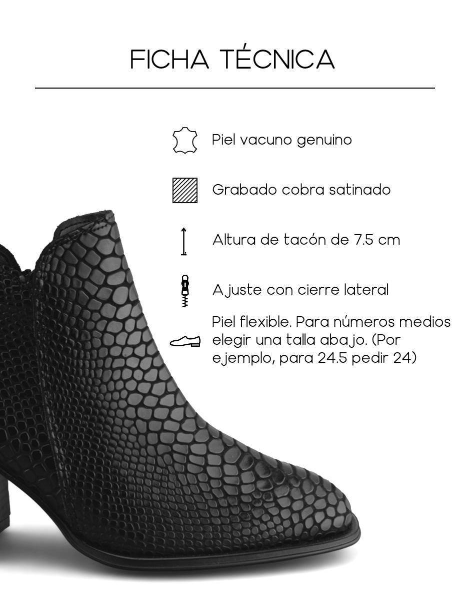 Botín al tobillo Dasalo de piel para mujer