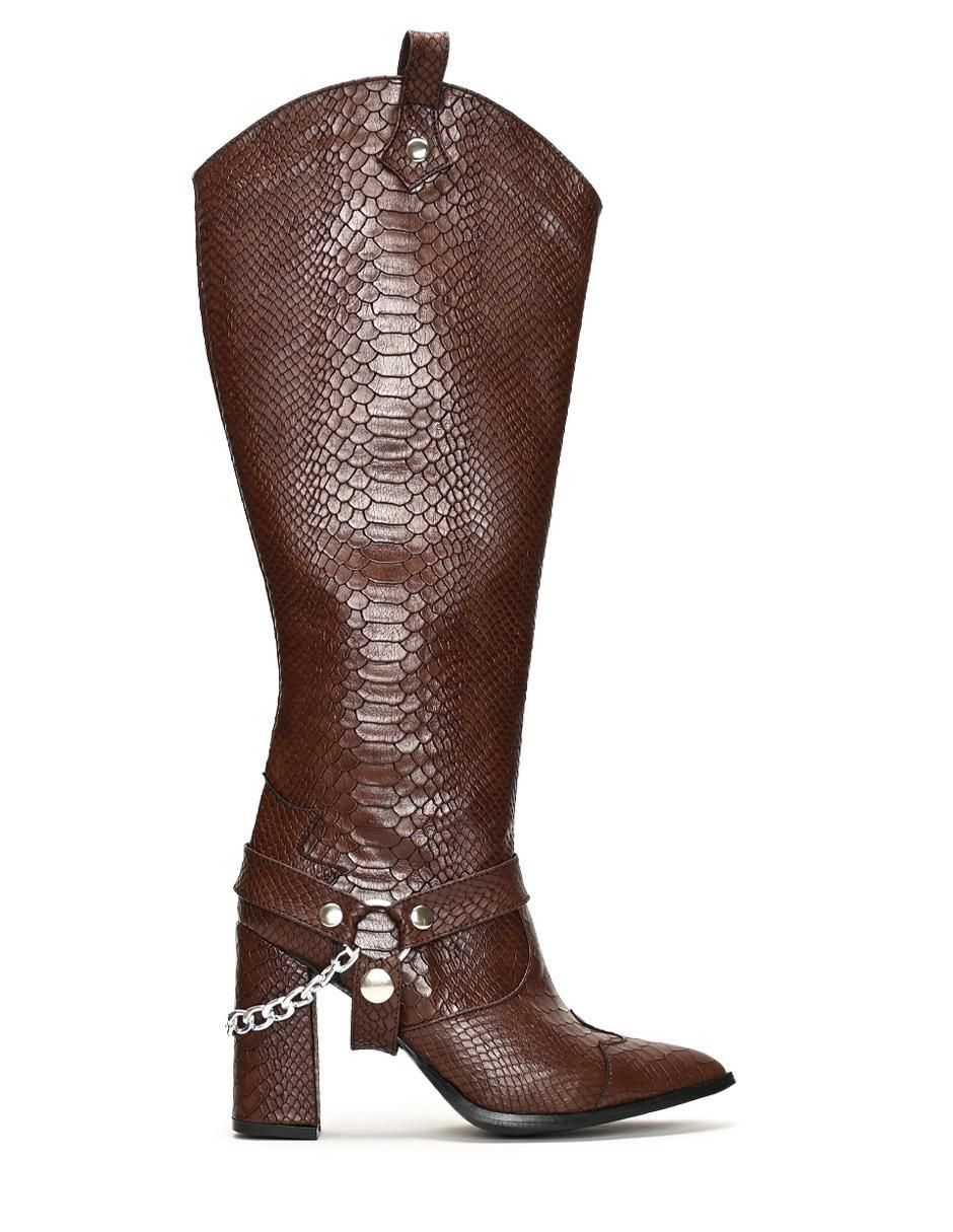 Bota abajo de la rodilla de piel para mujer Bota abajo de la rodilla de piel para mujer