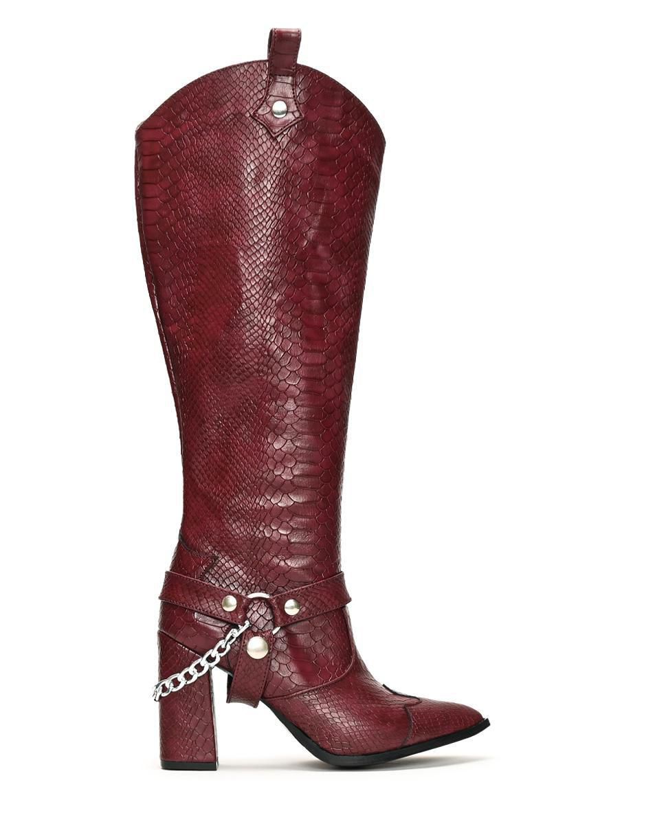Bota abajo de la rodilla de piel para mujer Bota abajo de la rodilla de piel para mujer