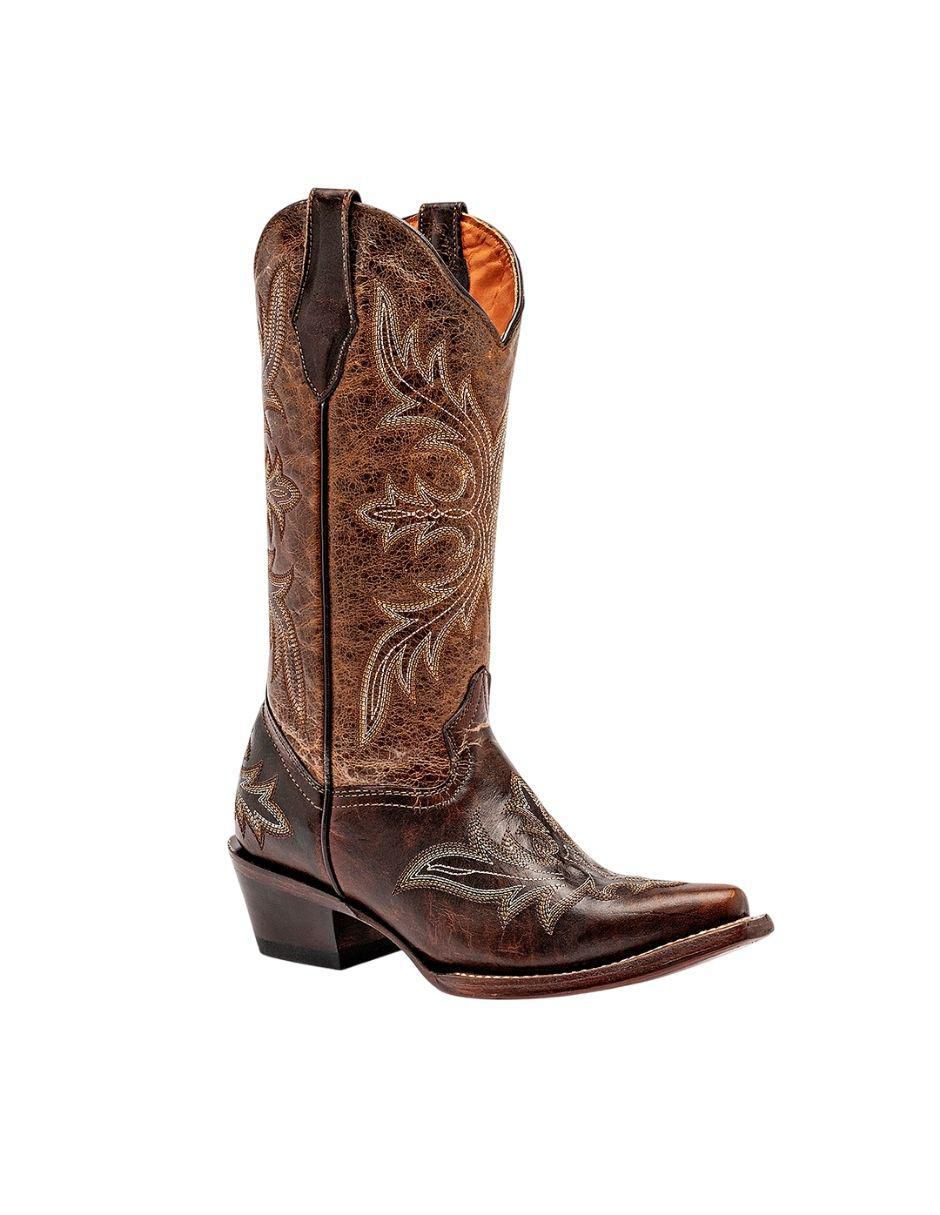 Bota media pierna de piel para mujer Bota media pierna de piel para mujer