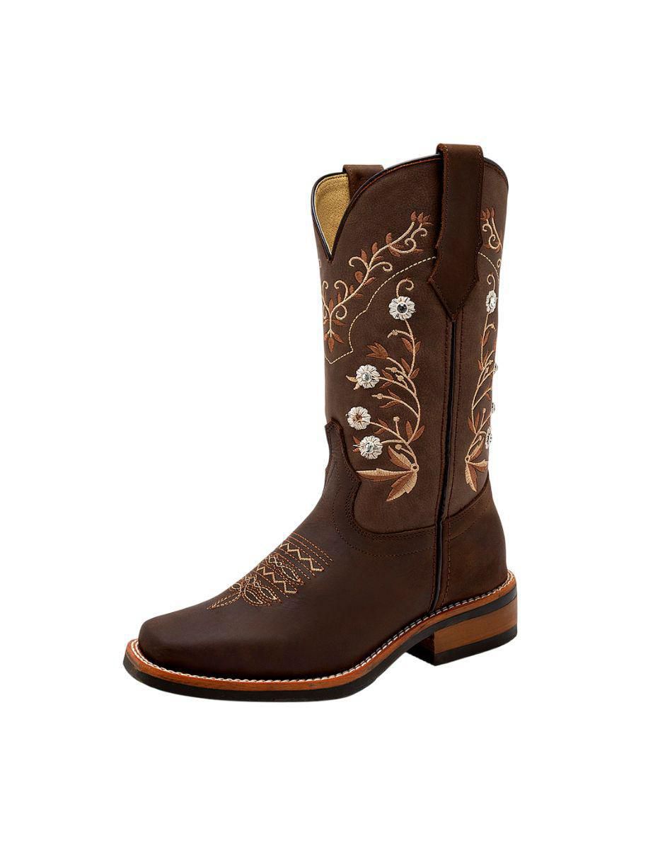 Bota cowboy media pierna de piel para mujer Bota cowboy media pierna de piel para mujer