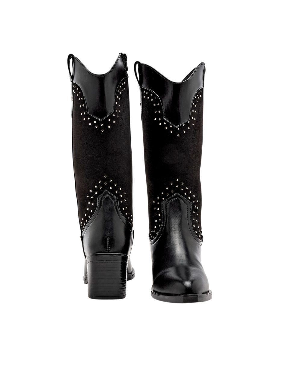 Bota cowboy media pierna Moramora para mujer