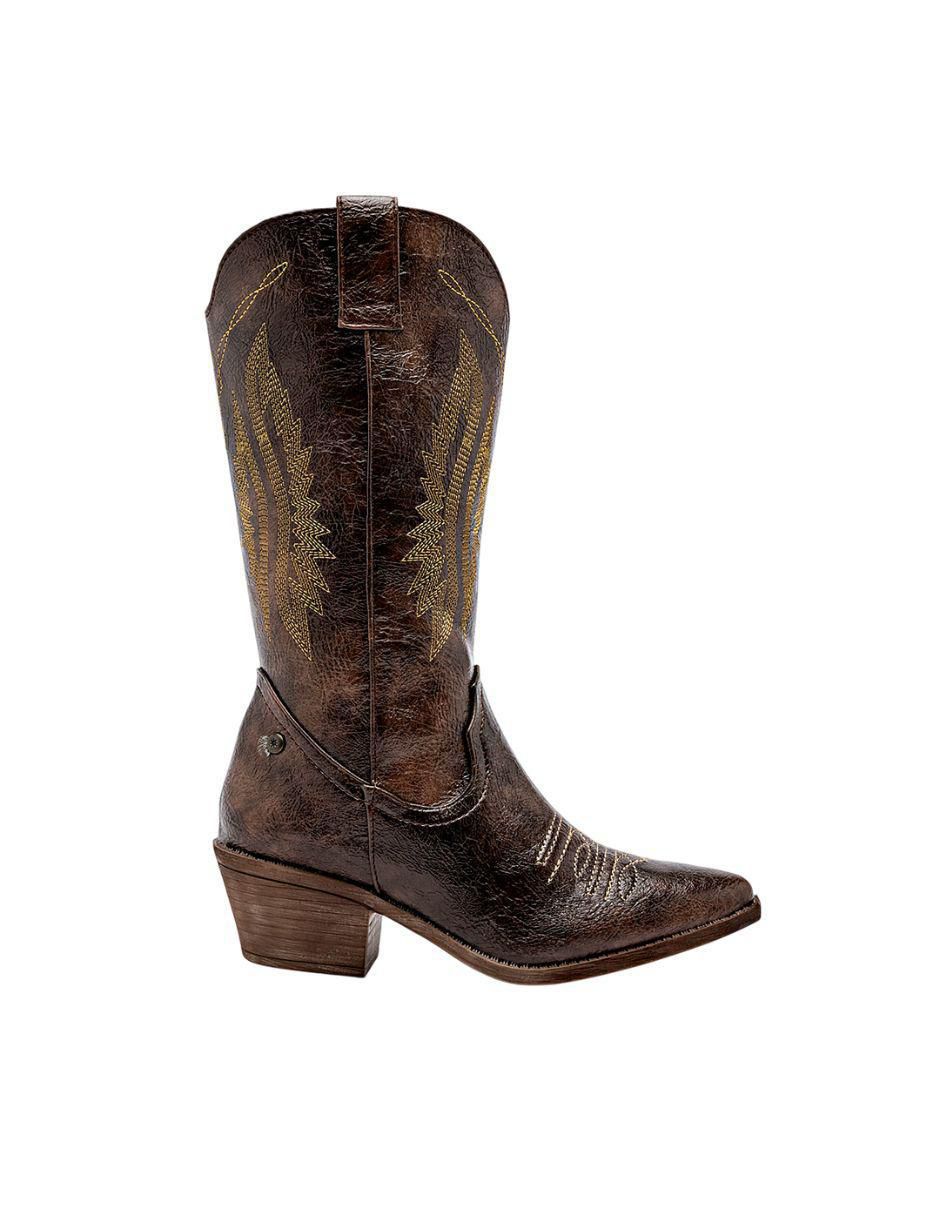 Bota cowboy media pierna para mujer 2