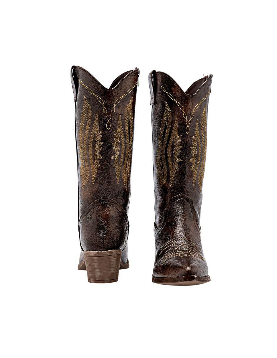 Bota cowboy media pierna para mujer 3