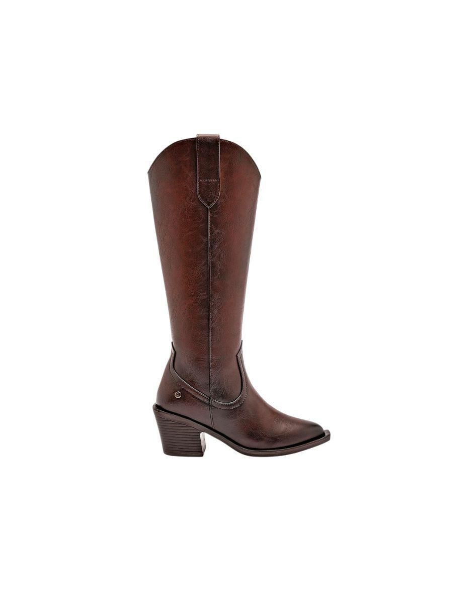 Bota cowboy media pierna Moramora para mujer