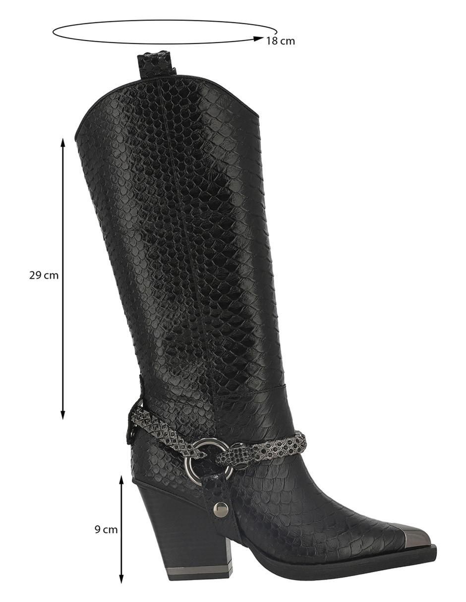 Bota abajo de la rodilla de piel para mujer 8