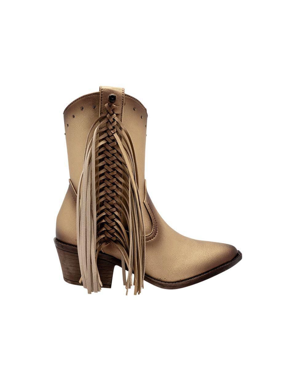 Bota cowboy media pierna Moramora para mujer