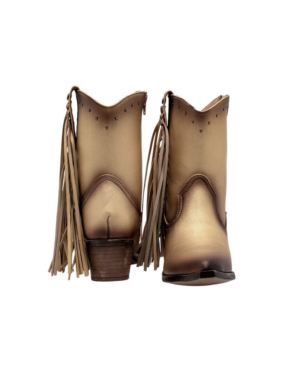 Bota cowboy media pierna Moramora para mujer