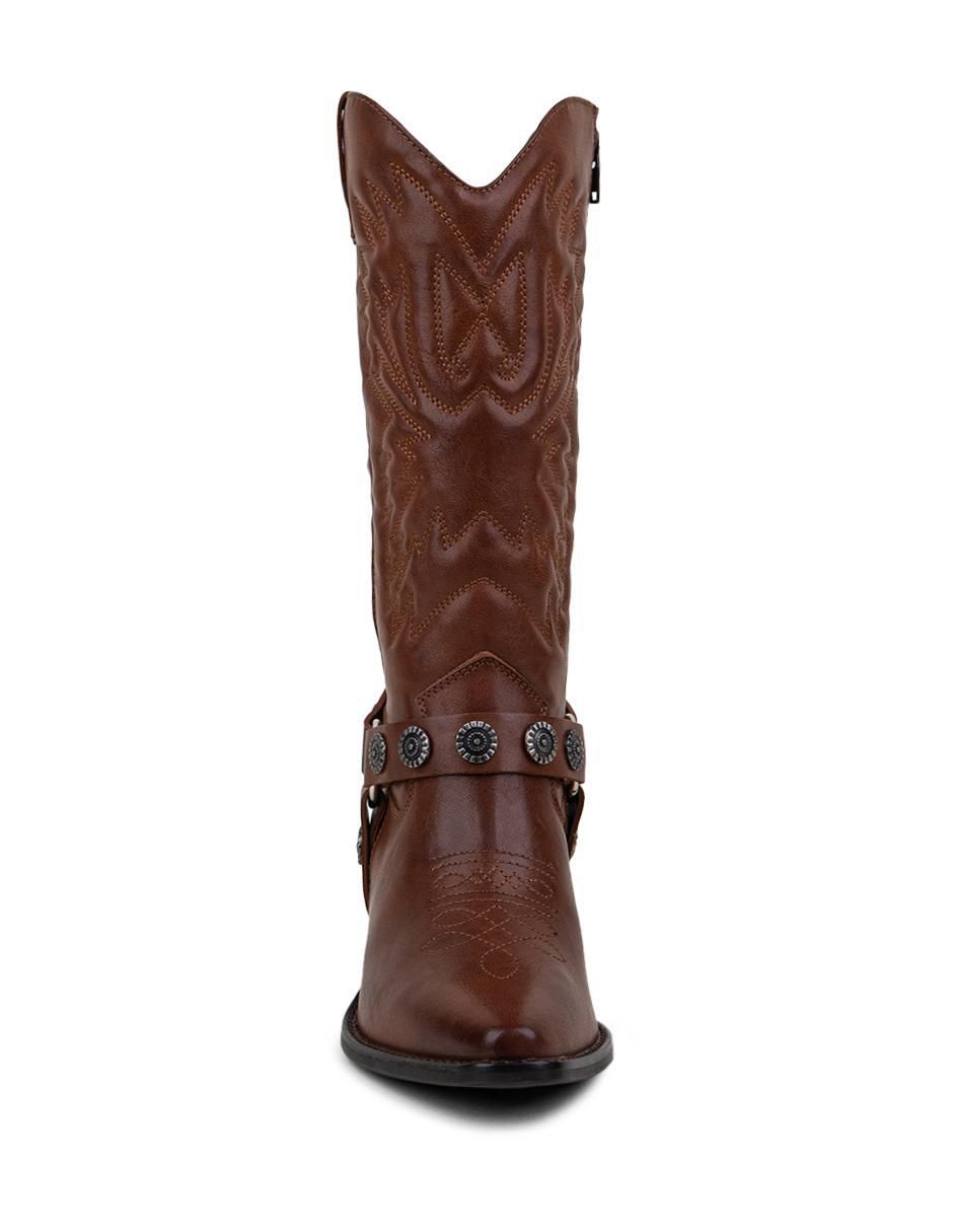 Bota cowboy media pierna Gillio para mujer
