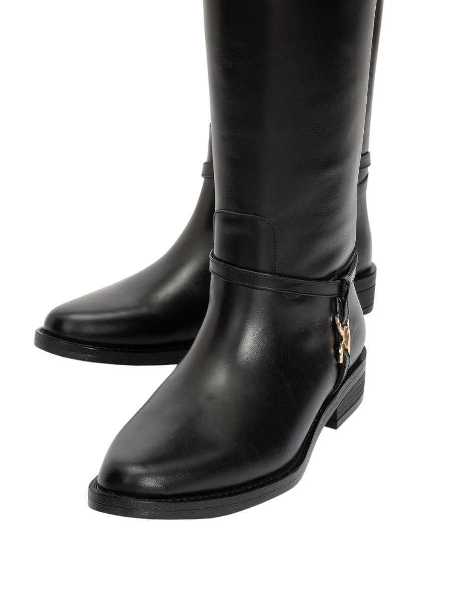 Bota abajo de la rodilla de cuero para mujer 4