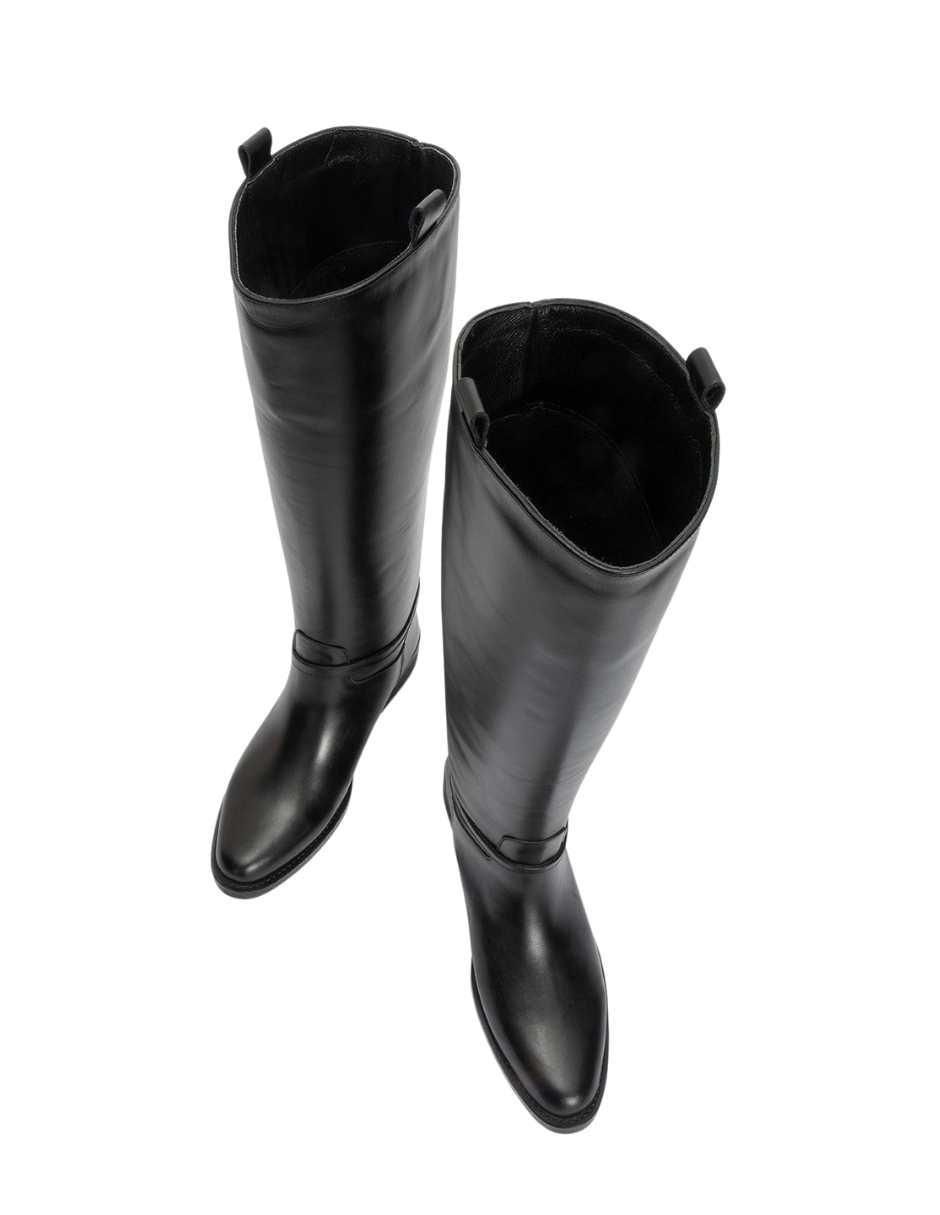 Bota abajo de la rodilla de cuero para mujer 3