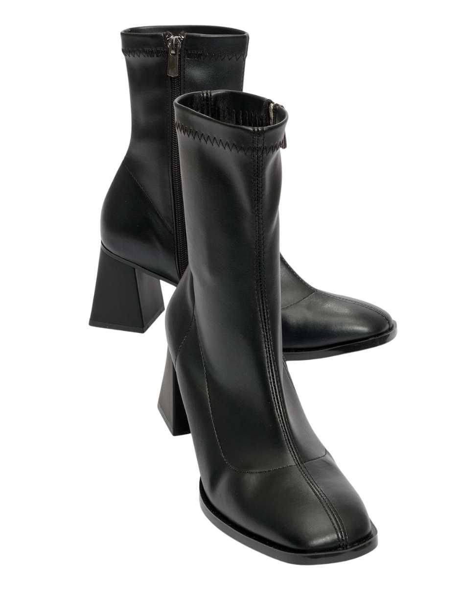 Bota arriba del tobillo de piel para mujer 4