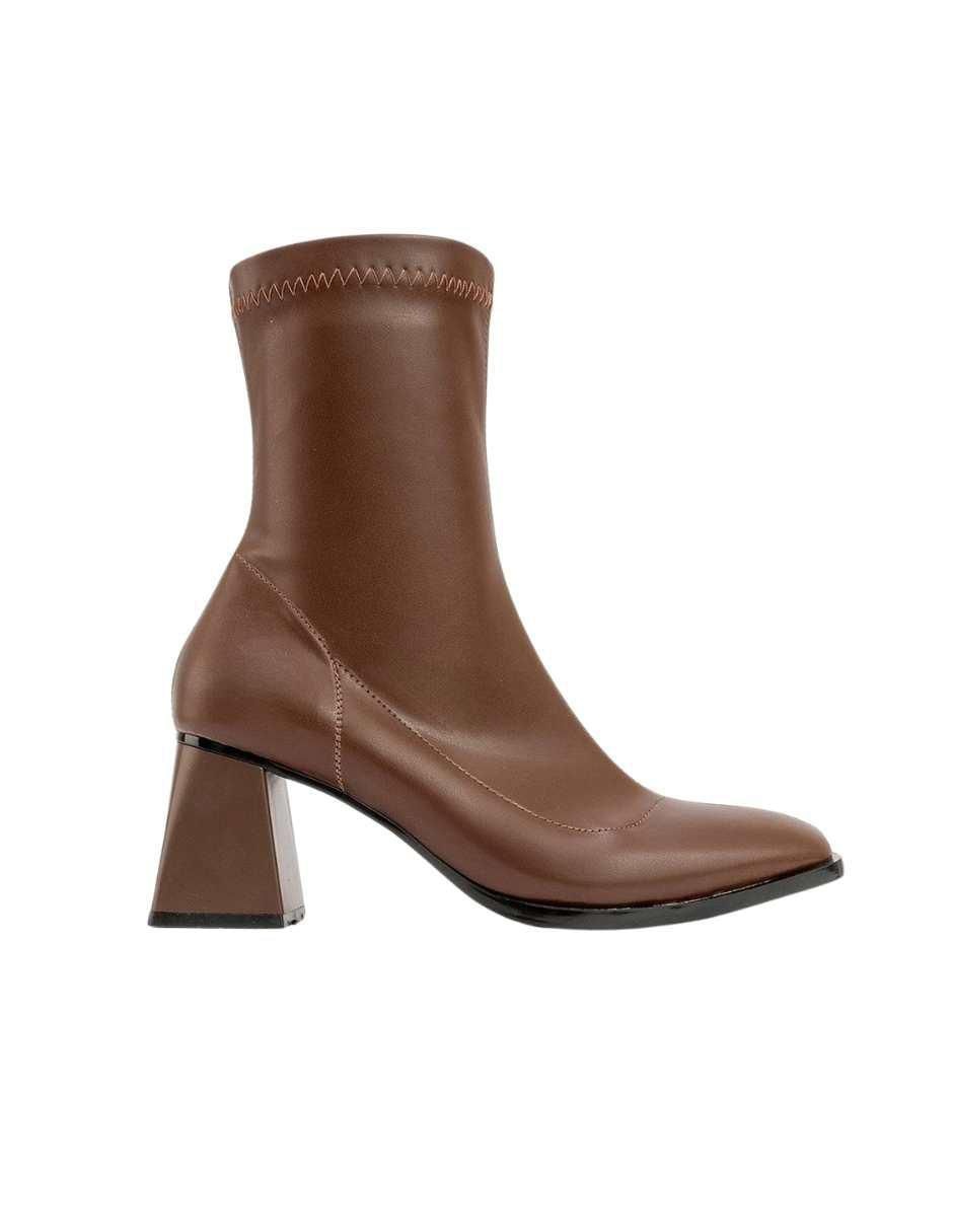 Bota arriba del tobillo Plesa de piel para mujer Bota arriba del tobillo Plesa de piel para mujer