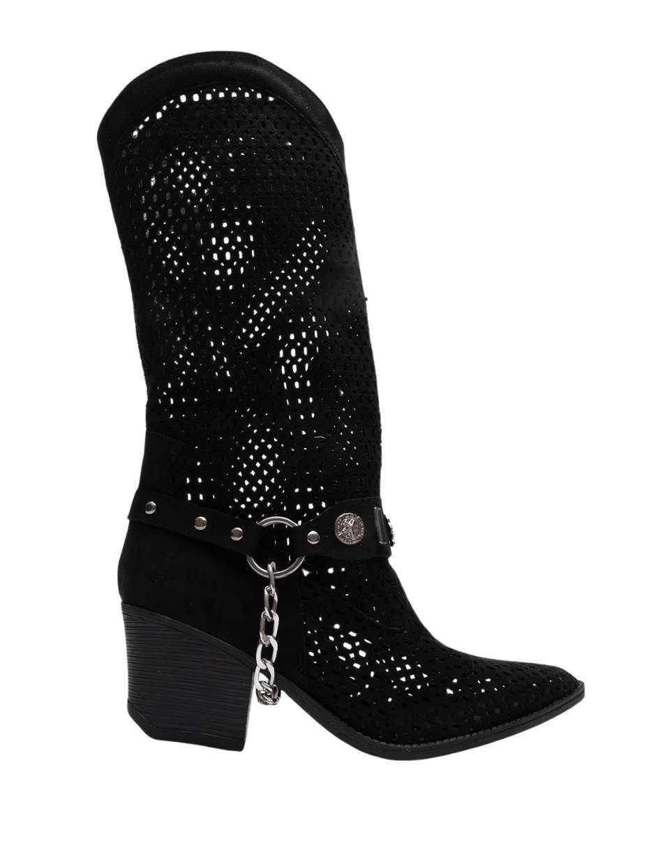 Bota cowboy abajo de la rodilla Liza de piel para mujer Bota cowboy abajo de la rodilla Liza de piel para mujer