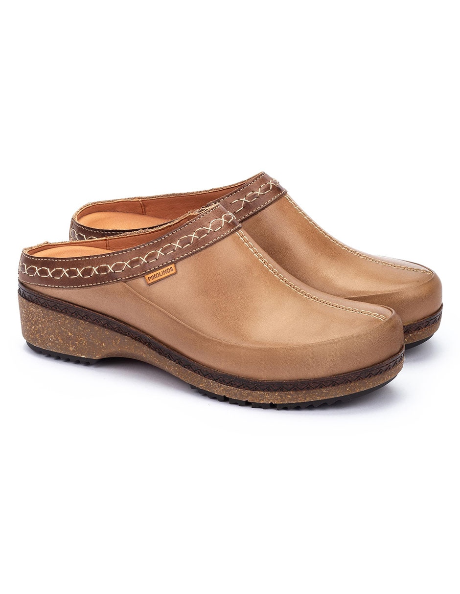 Zueco Pikolinos de piel para mujer