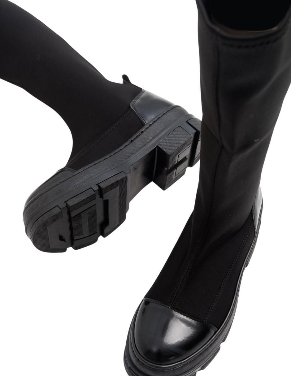Bota abajo de la rodilla de piel para mujer 3