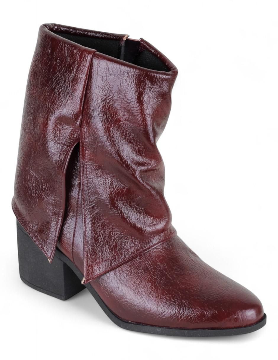 Bota arriba del tobillo de piel para mujer