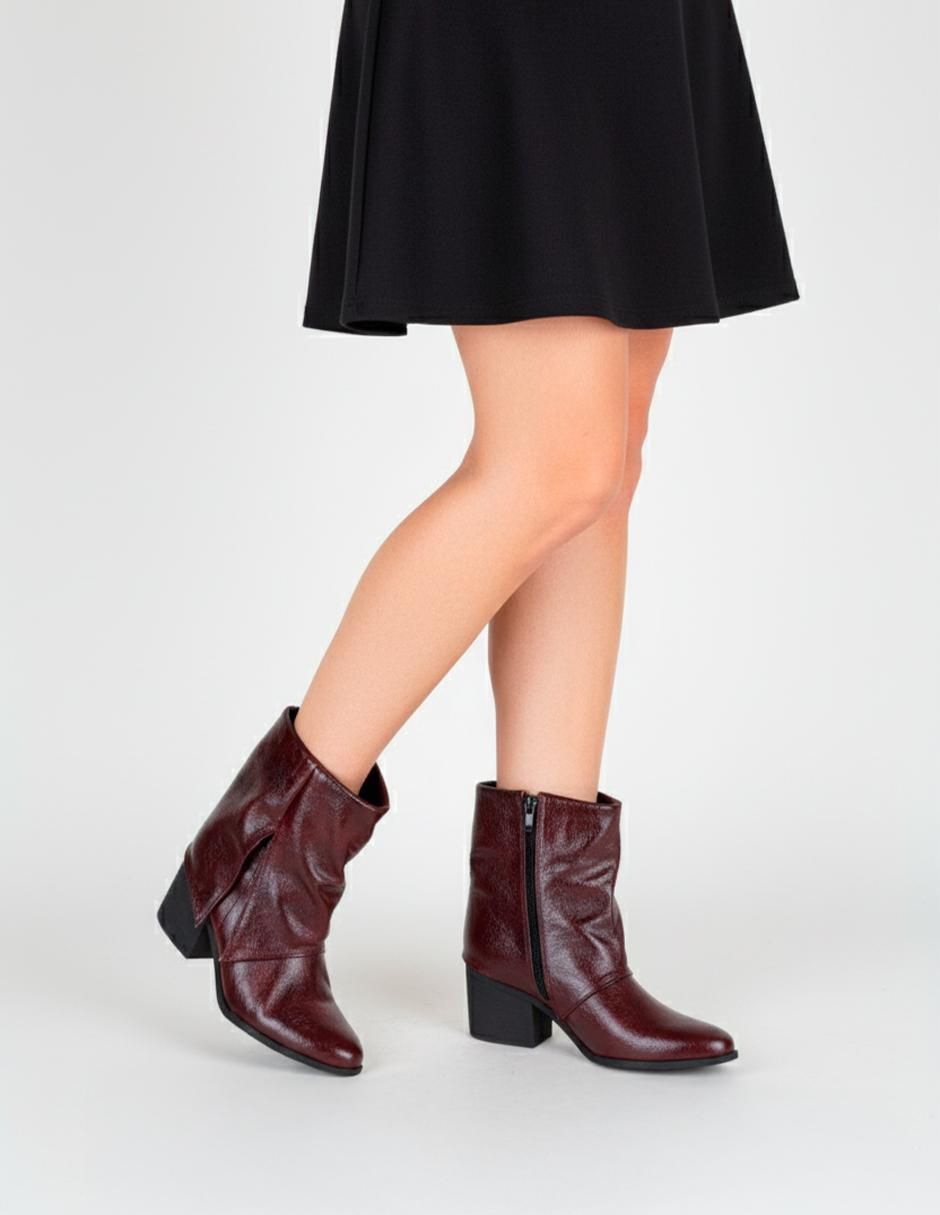 Bota arriba del tobillo de piel para mujer 5