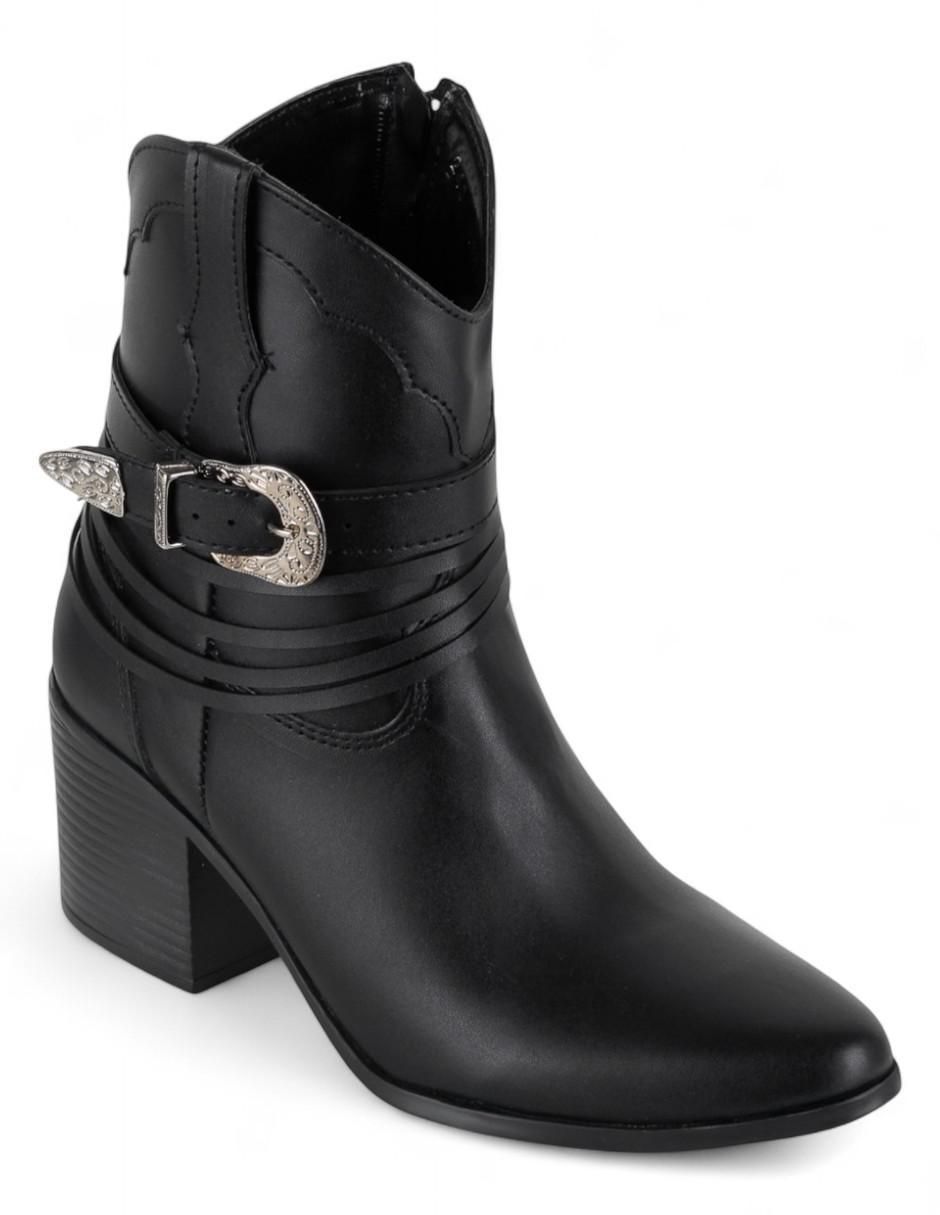 Bota arriba del tobillo de piel para mujer